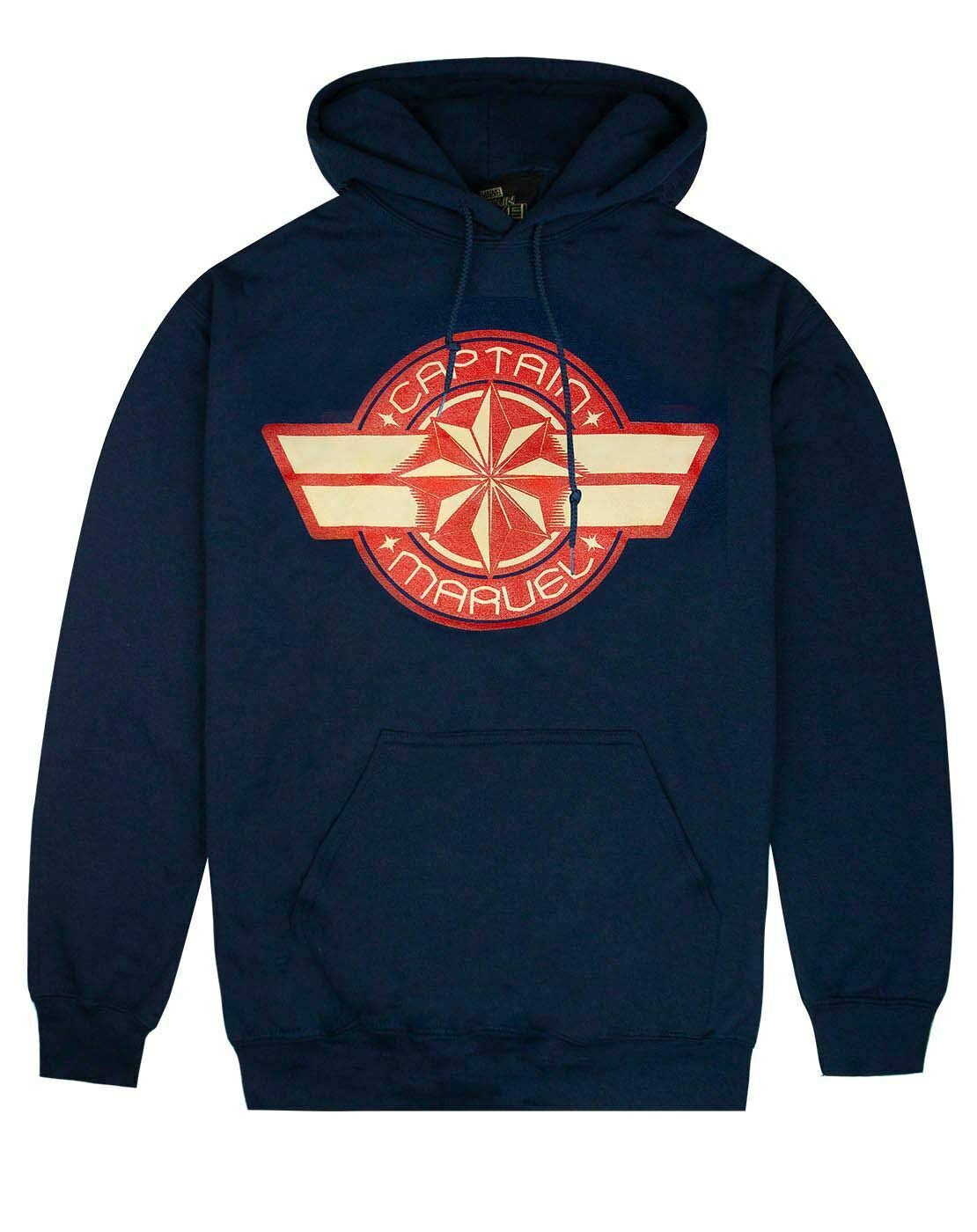 Vanilla UndergroundMarvel Captain Marvel Logo Womens Navy Hoodie XX-Large