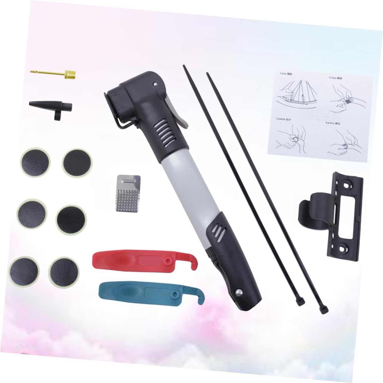 HEMOTON Bike Repair Tool Set Multi Function Repair Kit for Mountain and Road Bikes Durable and Compact Design for Easy Carrying Essential Cycling Accessories for Quick Repairs