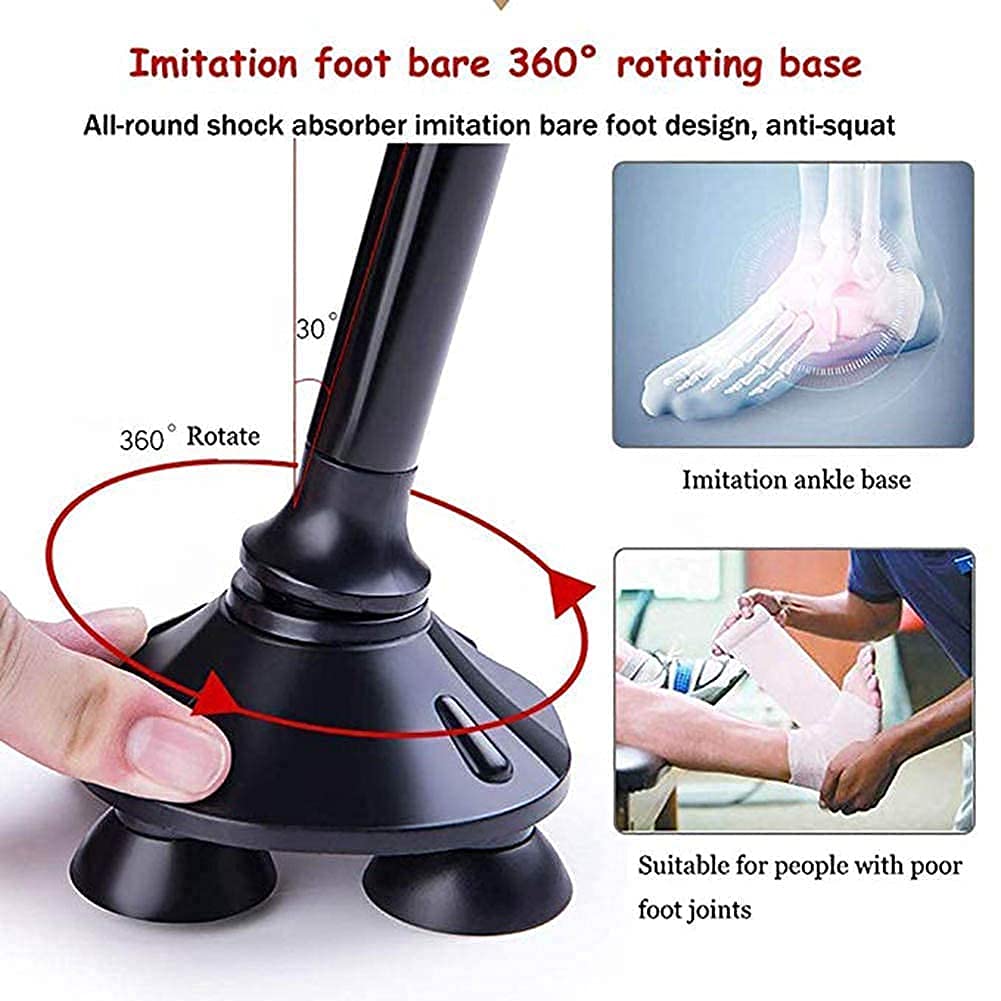 Bastón Plegable para Caminar con Alarma de luz Led, muletas portátiles de aleación de Aluminio Ligero con Radio Mp3 para Ancianos, Hombres, Mujeres y Familia Present