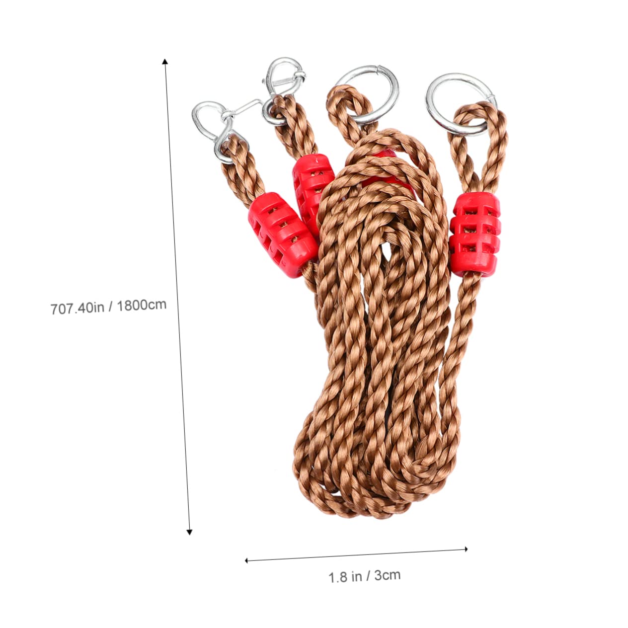 Confezione da 6 Cinghie per Altalena in Nylon Regolabili per Esterni per Giardino Veranda Altalena Kit di Accessori Colore Casuale