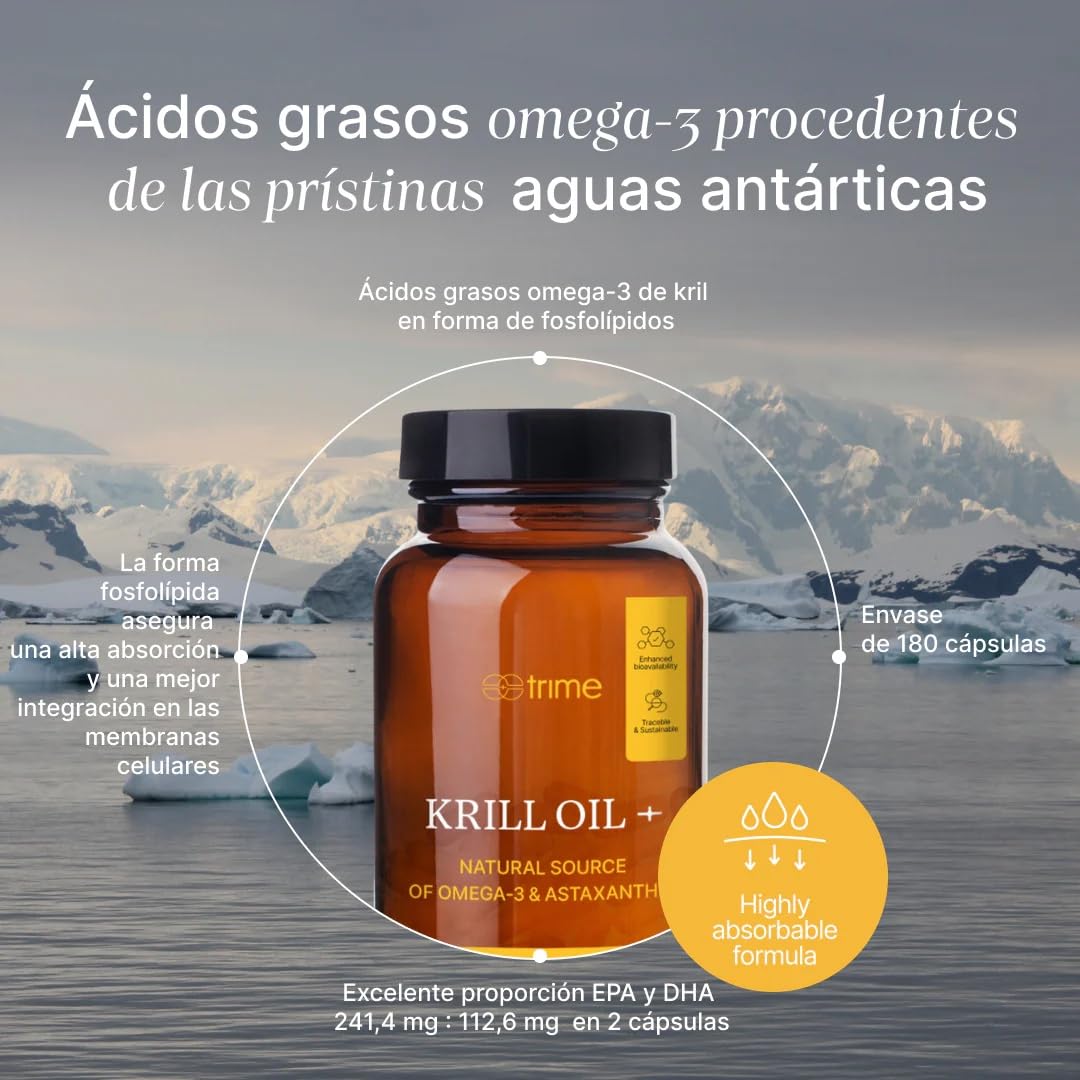Olio di Krill Antartico Omega 3 180 Capsule 805 mg con Astaxantina