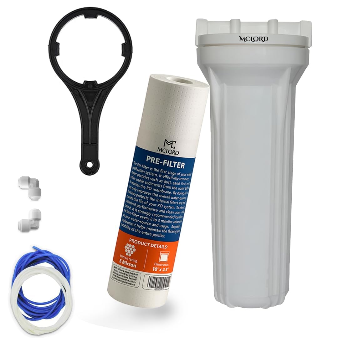 Aqua X Pure 10 inch PP Spun RO Pre Filter Housing | 5 Micron High Density Sediment Filter Cartridge | Advanced Purity & Chemical Resistant Design (Pack of 4).-image-1