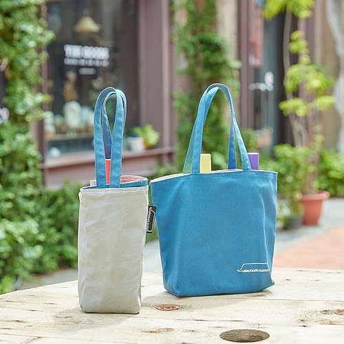 Miniatura 8 de Vaso aislado de 17 onzas S - Morado  A prueba de fugas, acero SUS316 con 2 pajitas + bolsa de lona - Azul  Botella de agua reutilizable para viajes,