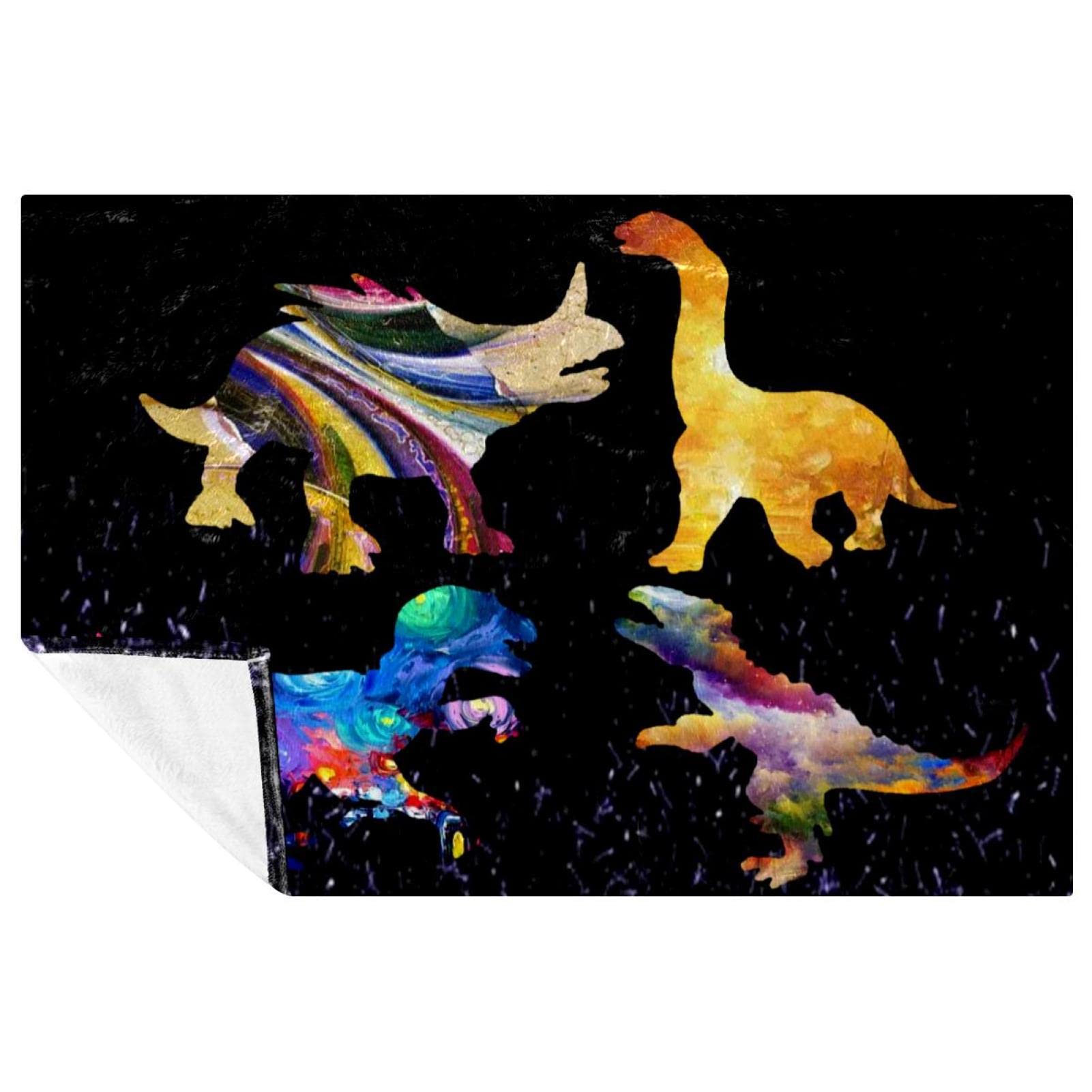 Peinture à l'huile dinosaures : une couverture d'exception pour lit et sofa