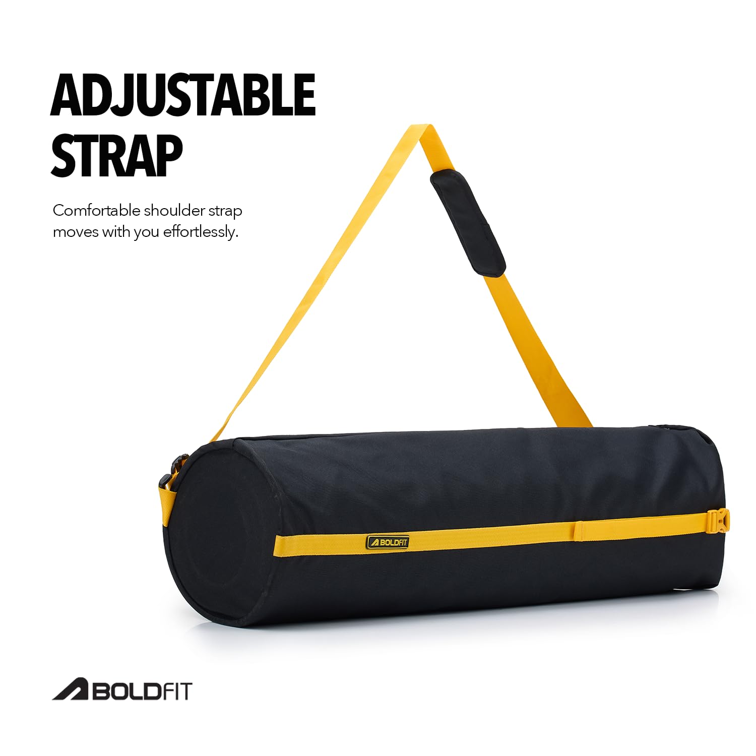 Boldfit Yoga Mat Cover Bag-Durable, Lightweight & Stylish with Zippered Closure and Adjustable Strap (Fits Mats Up to 10mm Thick)