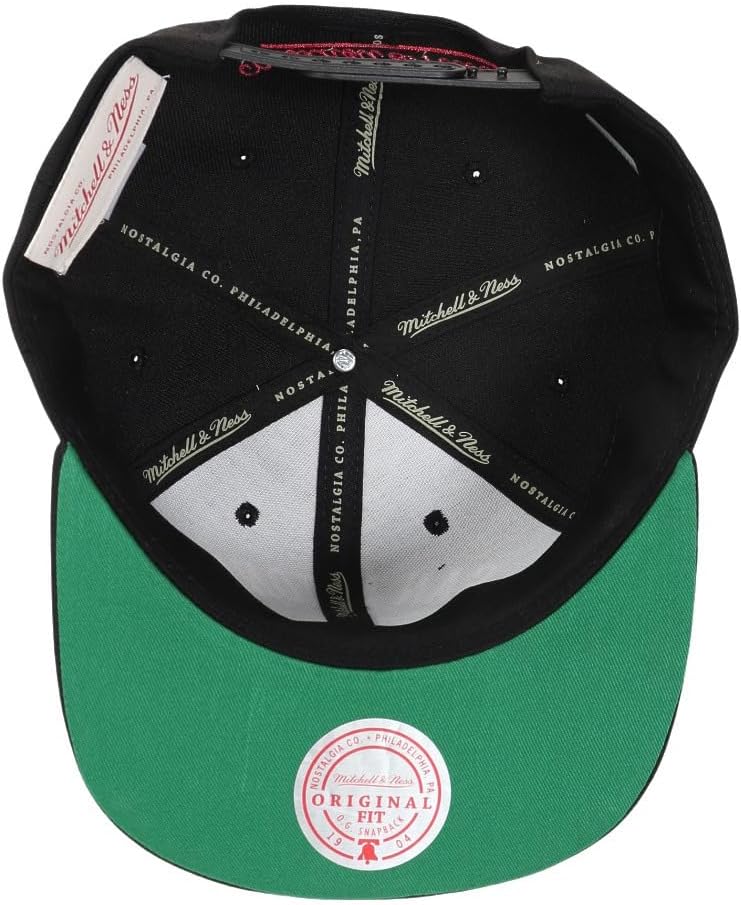 Mitchell & Ness San Antonio Spurs New Front Loaded Black Snapback Hat Cap