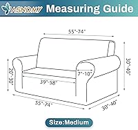 Vista 11 de Asnomy Couch Covers for 3 Cushion Couch Stretch Sofa Covers Slipcovers, Pet Protector Furniture Covers for Dogs Cats Spandex Jacquard Fabric Small