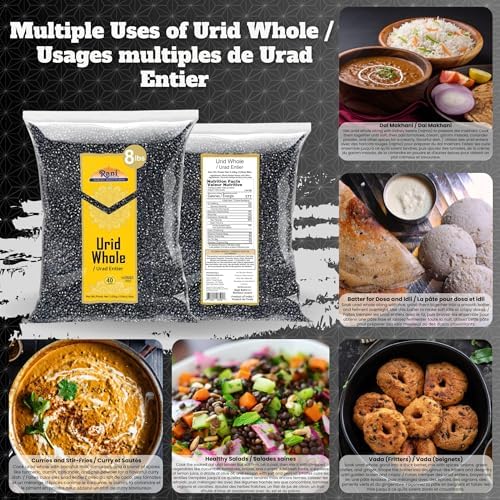 Rani Urid/Urad Whole Black (Matpe Beans with Skin) Indian Lentils 64oz (4lbs) 1.81kg Bulk~ All Natural | Gluten Friendly | Non-GMO | Vegan | Indian Origin - 3