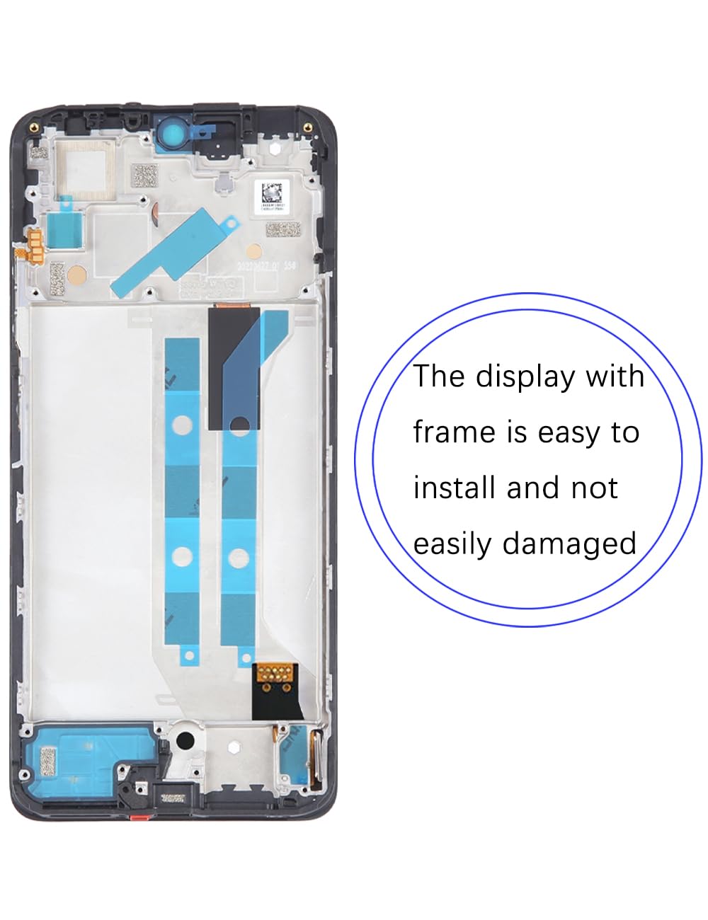 Display di Ricambio per Xiaomi Redmi Note 12 Pro 4G LCD Schermo TFT, 2209116AG 2209116AG Display Schermo Touch Digitizer Assembly Kit di Riparazione (Nero con Cornice)