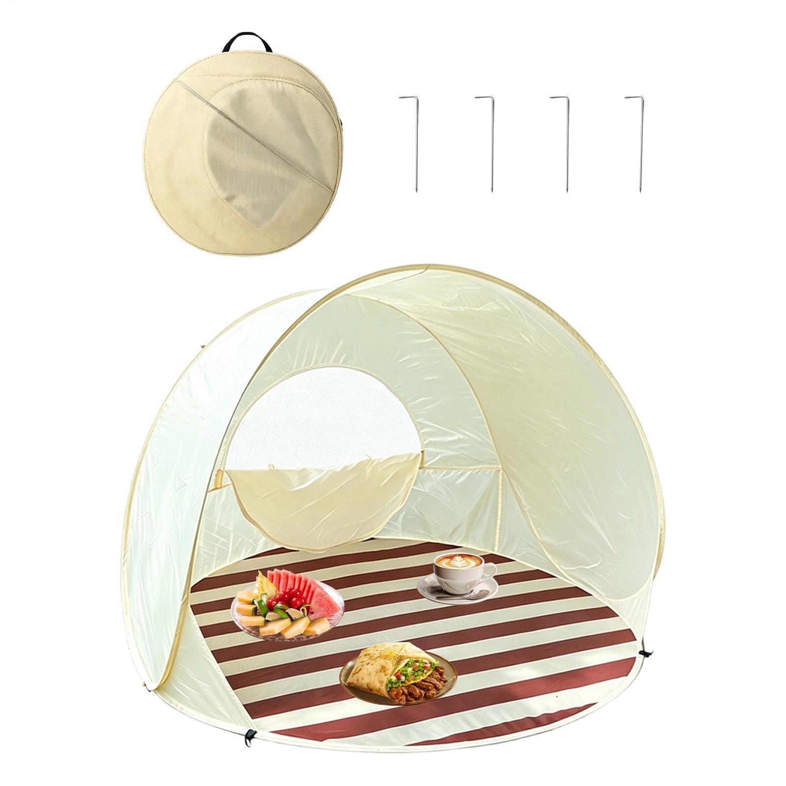 Beach Tent SPF50 SunShade Shelter Instant Canopy for Outdoor Backyard Pati | UPF50 osłona przeciwsłoneczna Instant Canopy Easy Setup Multi Use For Camping Picnic Hiking Party Pool side Garden 120 × 120