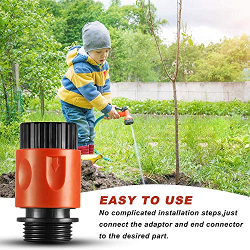 16 Pieces Garden Hose Quick Connector 3/4 Inch Plastic Water Hose Fittings Male And Female Connectors Hose End Adapters With 10 Pieces Rubber Gaskets #TOP5