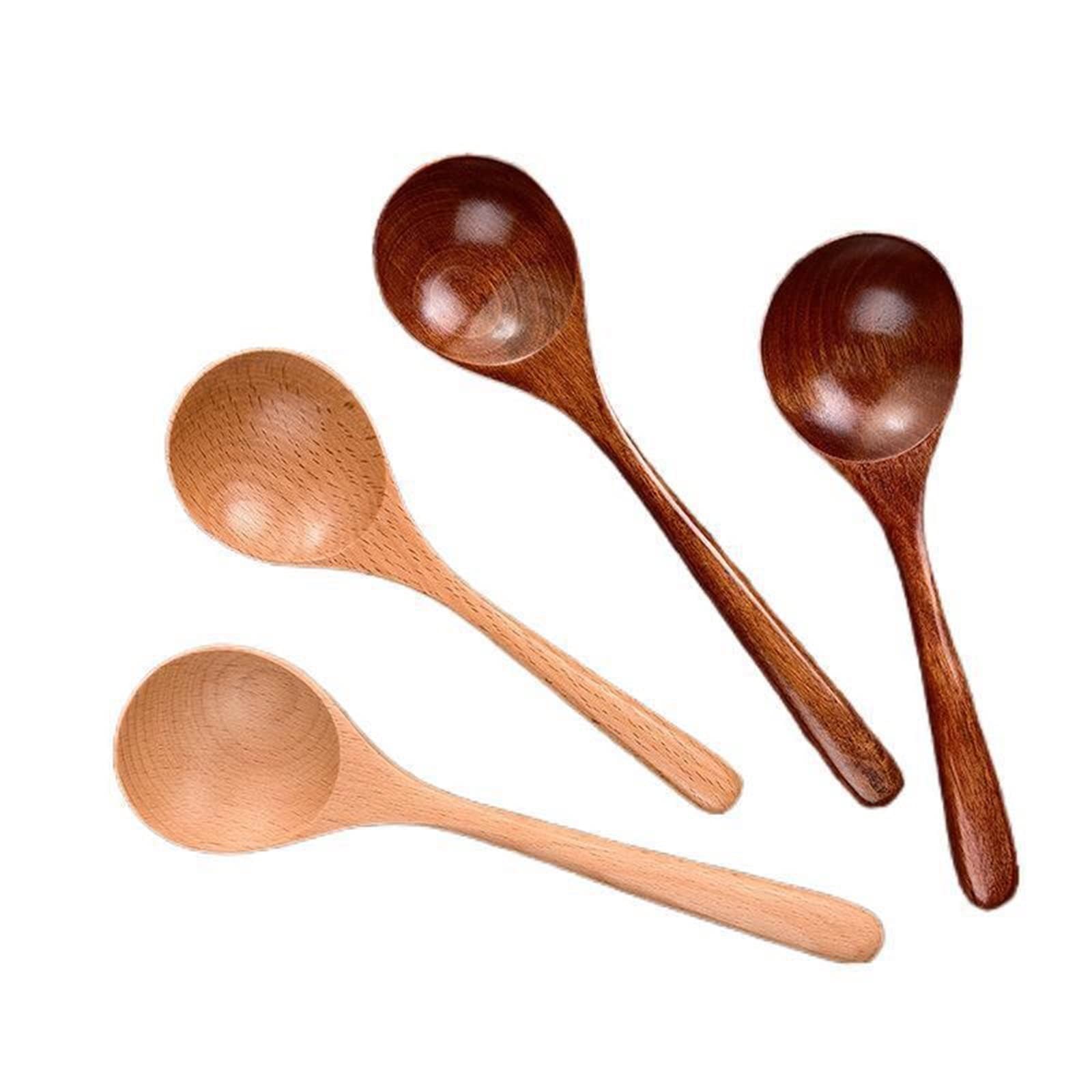 Cucharones de Cocina de Mango Largo de 23 x 6 cm, Cuchara de Sopa Redonda Grande (2) (2)