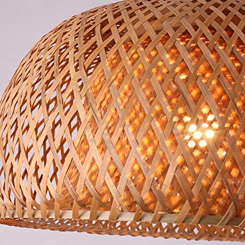 Lámpara de bambú contra ambientes fríos para iluminar comedor y salón 5