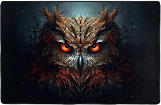 YYHWHJDE Twin Peaks Owl Carpet 60 x 39 in Area Rug - Soft to The Touch, fine Velvet, Washable, wear-Resistant, no lint