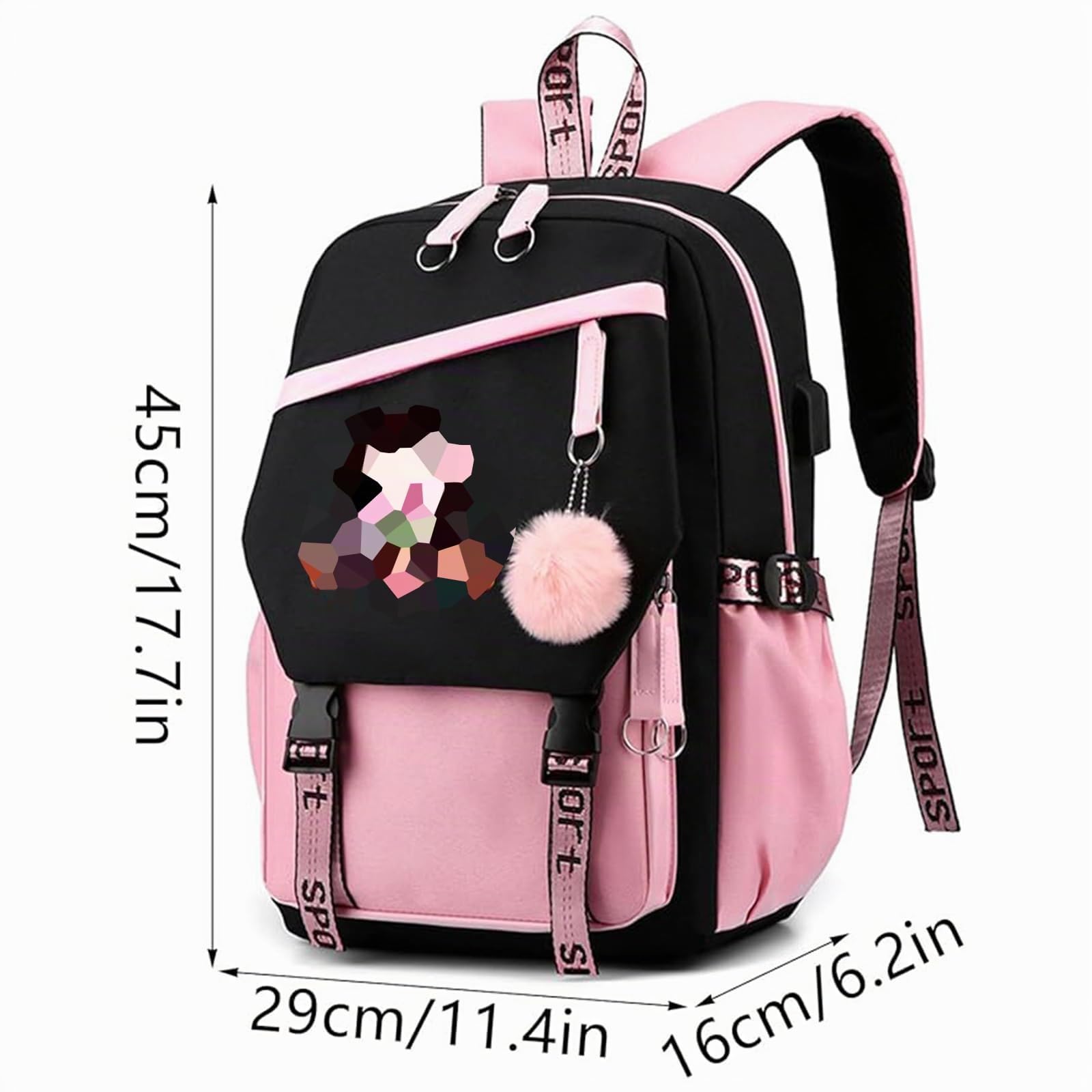 Anime Sacs à Dos Cartable Sac a Dos College Demon, Cartable Fille Collège
