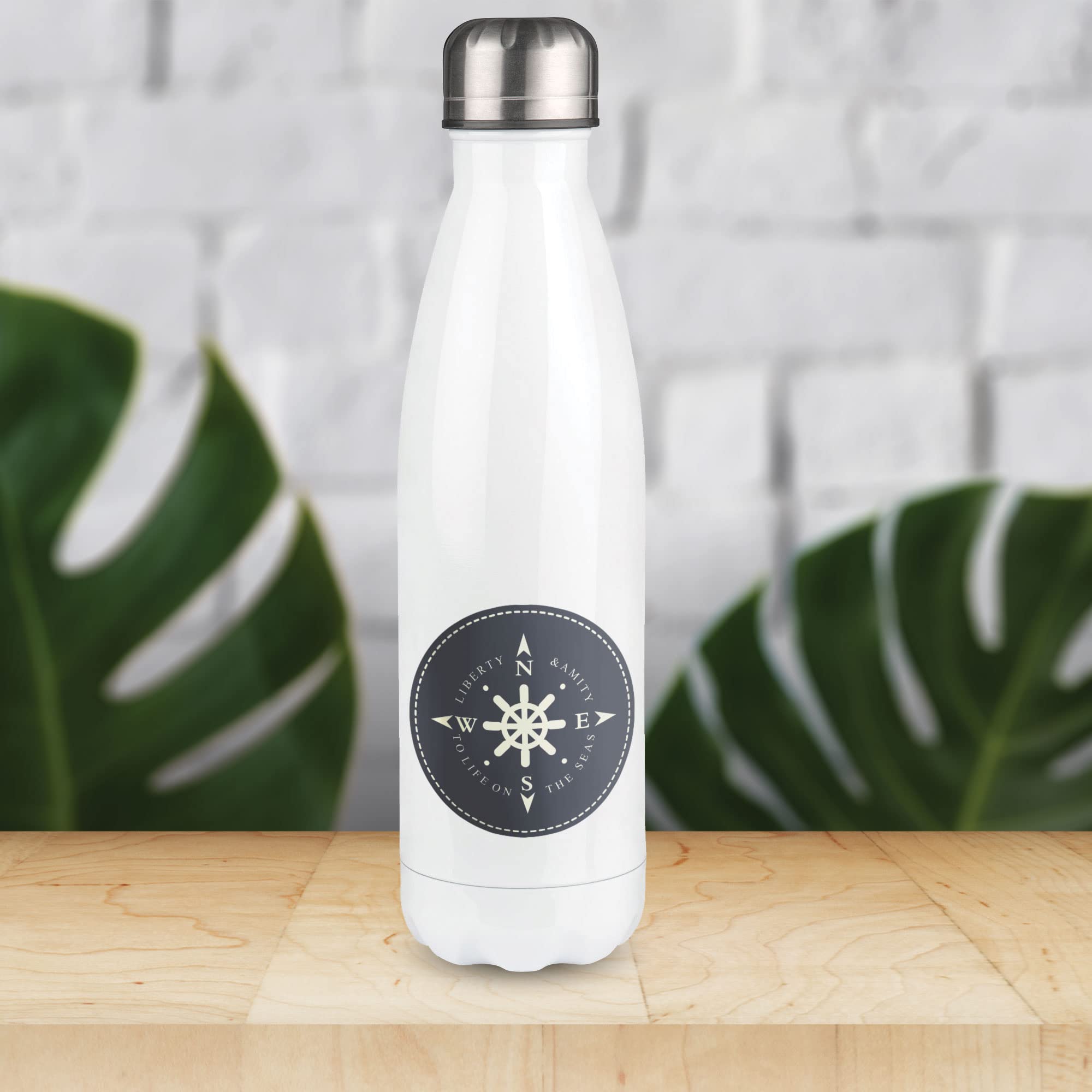 Thermosflasche mit Kompass Bars