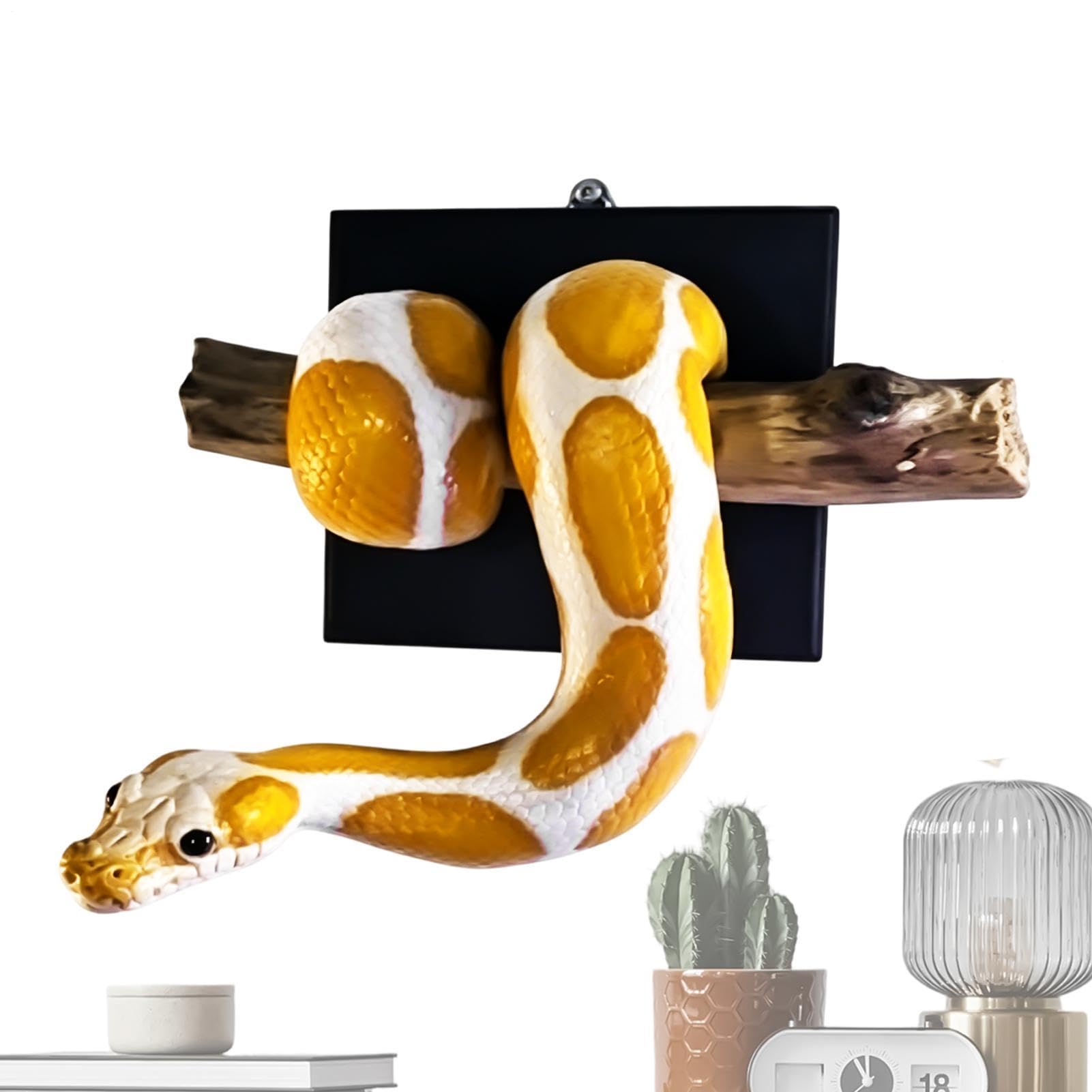 Arte mural de pitón en resina 3D para decoración de salón y fondo de sofá 8