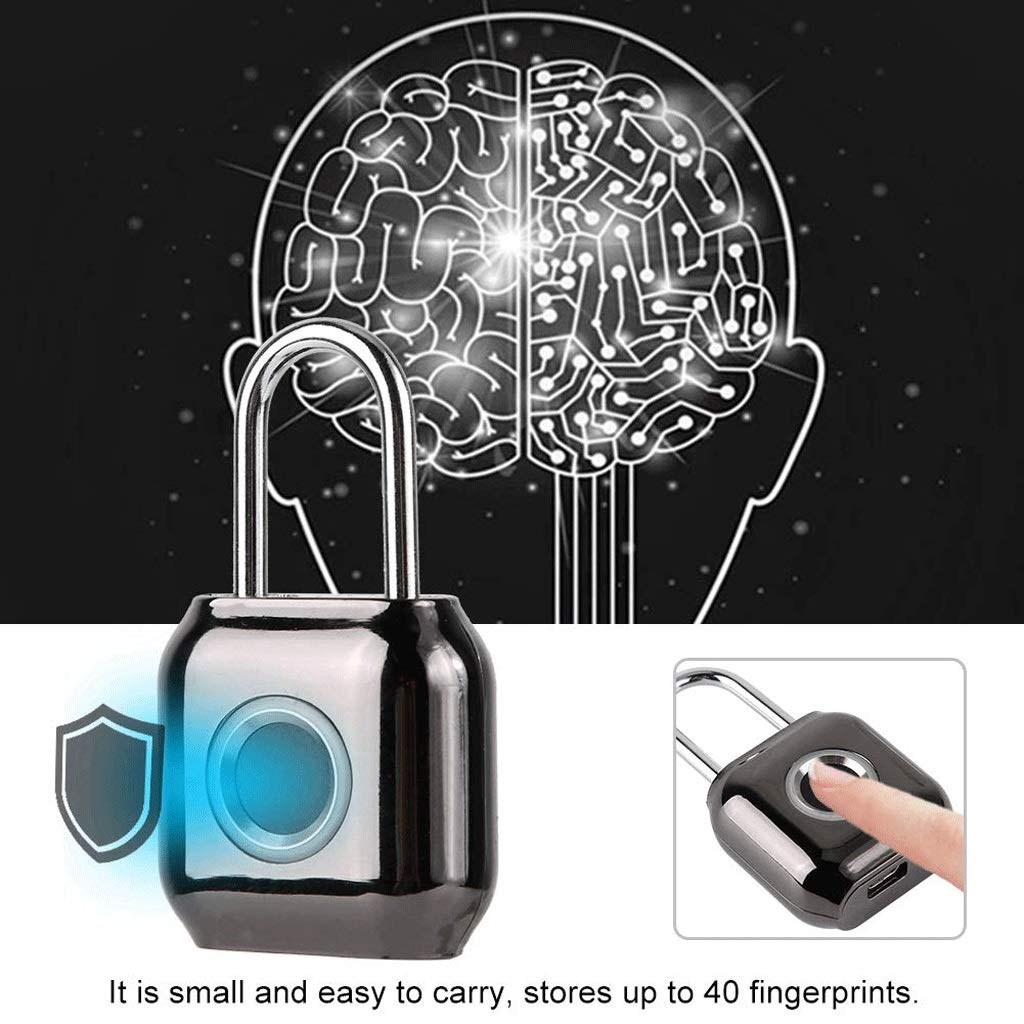 Lucchetto per impronte digitali Smart Touch Lock Metallo Impermeabile IP65 Antifurto Int Keyless per palestra Armadietto Zaino da scuola Valigia Bagagli da viaggio