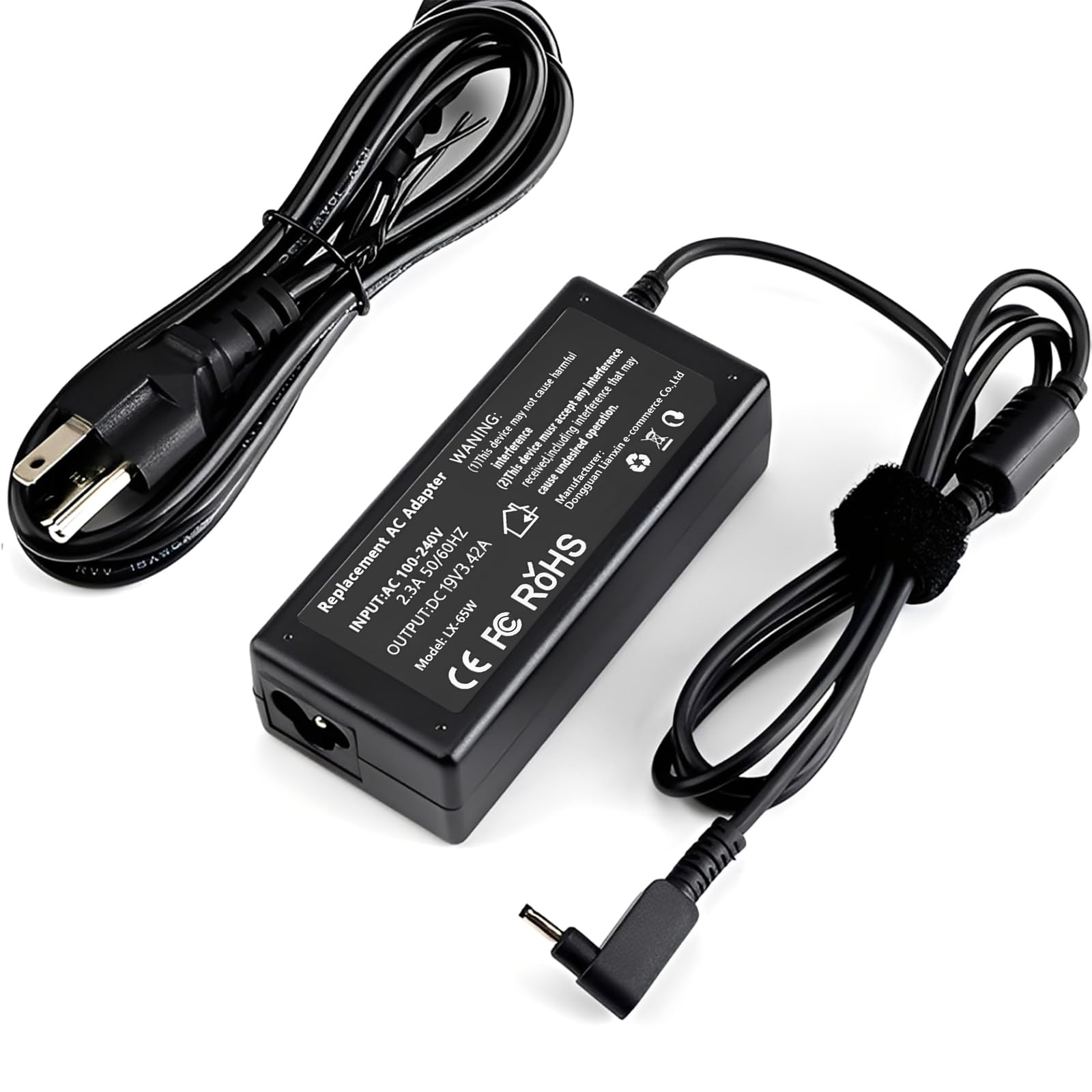 65W Laptop Charger Compatible with Acer Chromebook 11 R11 13 14 15 CB3 CB5 CB3-532 CB3-111 CB3-131 CB3-431 CB5-571 CB5-132T C720 C720P N15Q9 N15Q8 N16P1 A11-065N1A AC Adapter Power Cord