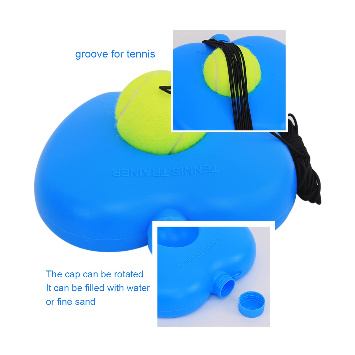 2Pcs Allenamento per Tennis casa Allenatore Tennis pallina L'allenatore rimbalzare Palla Autodidatta Strumento Portatile Allenatori Principianti Adatta Bambini Adulti Giocatore