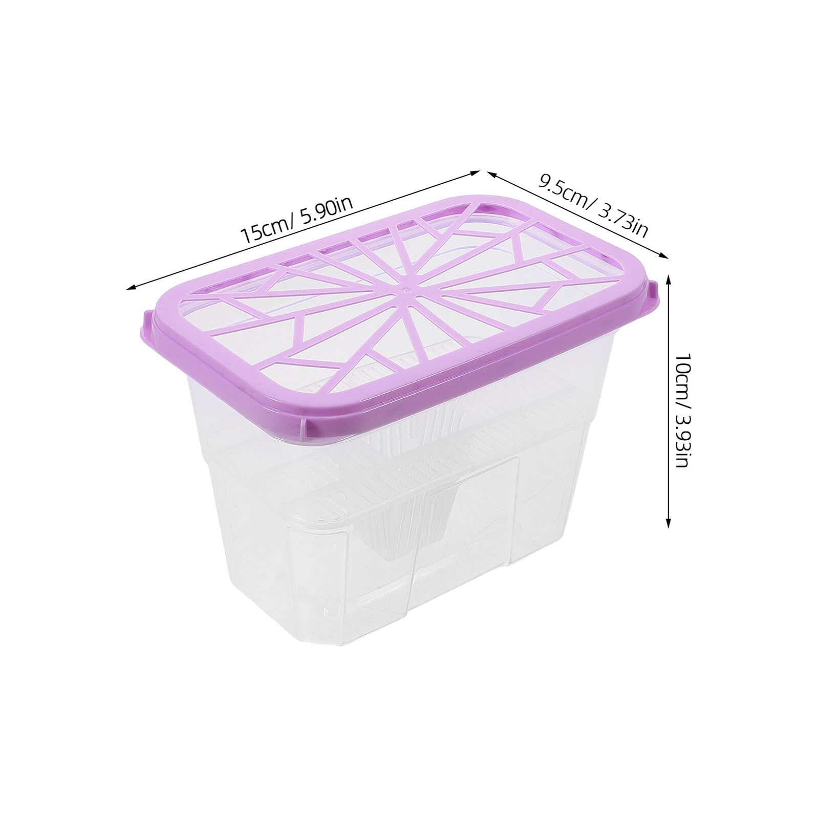 NOLITOY Caja Deshumidificadora de Plástico Vacía 8 Piezas Contenedor Absorbente de Humedad Recargable Soporte Cuadrado Morado para Armarios y Almacenamiento Doméstico