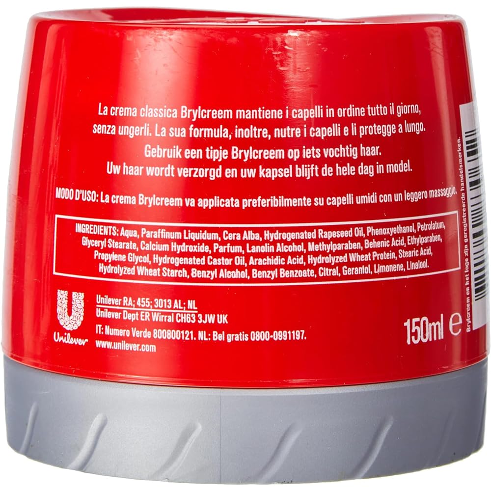 2 x Brylcreem ORYGINAL LIGHT GLOSSY HOLD Męska stylizacja kremu do włosów CZERWONA TUB 150 ml Brylcreem