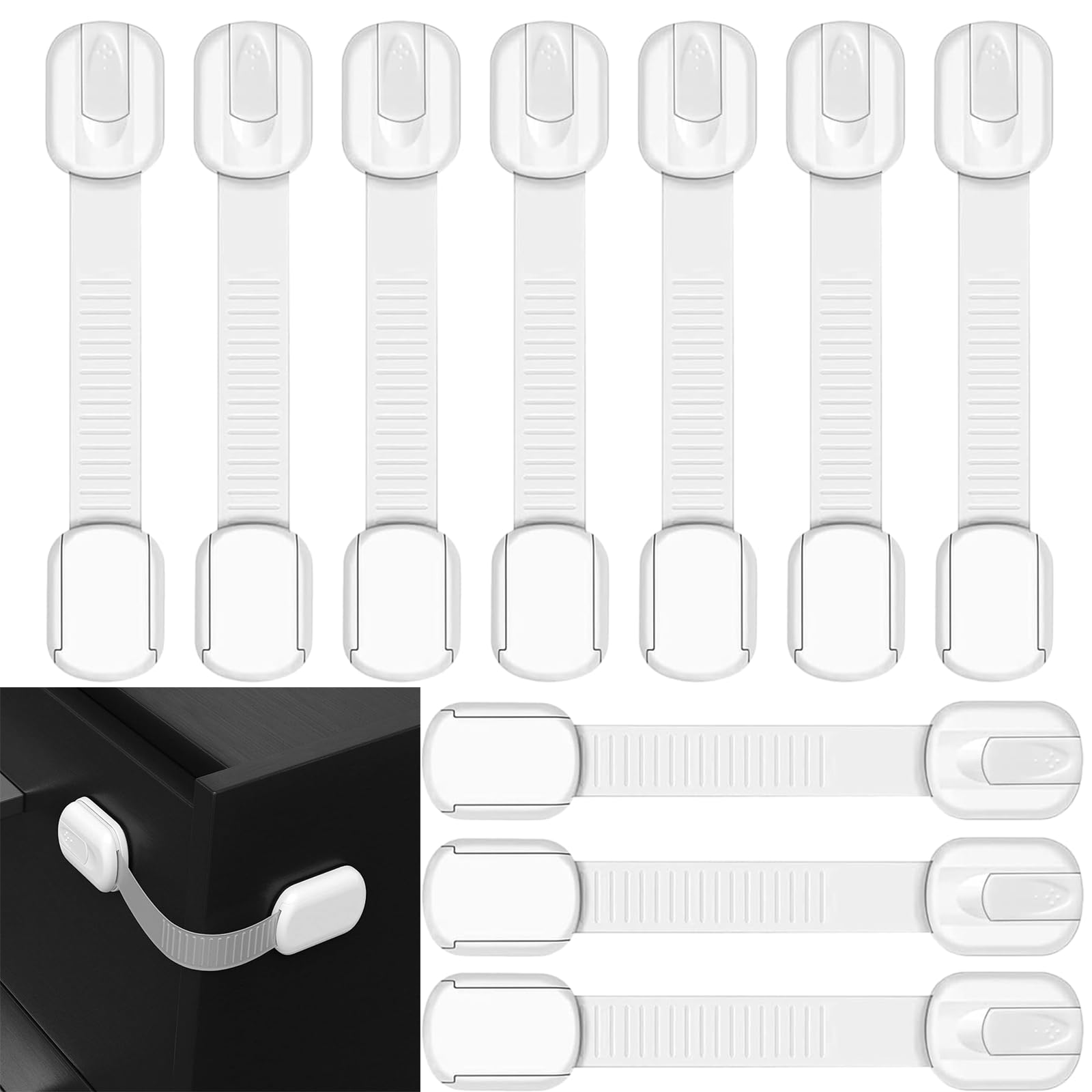 Sécurité Tiroir Bébé Serrures Autocollantes Armoires Enfant Placard Lot de 10