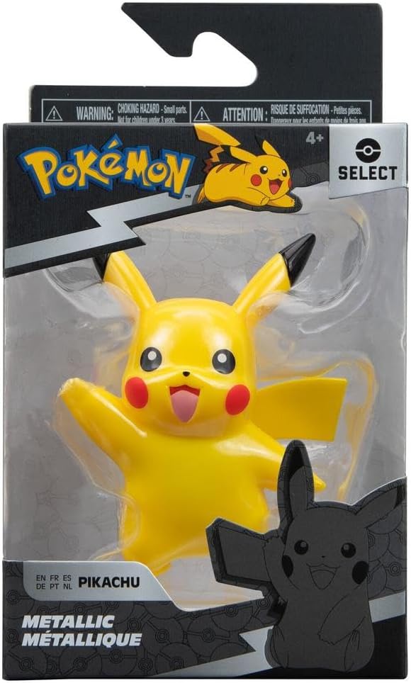 Pokemon Select Metallic Battle Action Figure - 3-inch Battle Figures with Special Metallic Finish (Porygon)