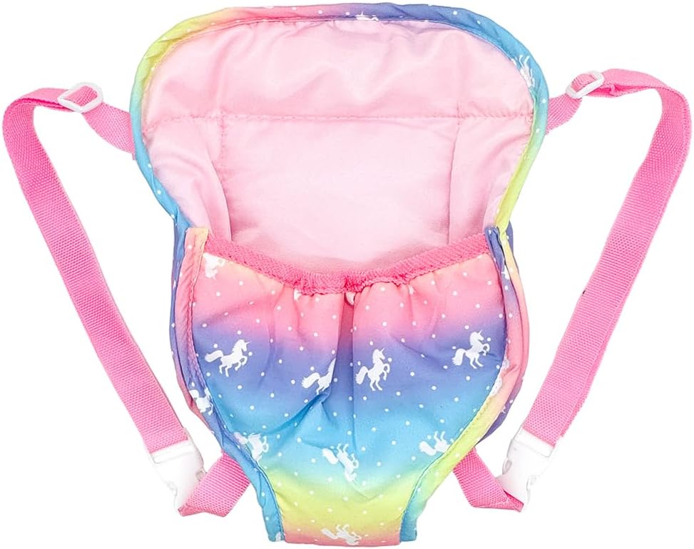 Doll Accessories Baby Doll Carrier Toys Baby Dolls Backpack for 12-18 Inch American OG Doll (Rainbow)