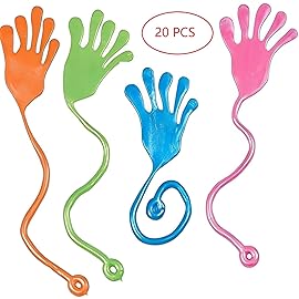 Tuko 20PCS Sticky Hands, Sticky Finger, Kids\' Party Favor Sets, Fun Toys, Party Favors, Wacky Fun Stretchy Sticky Hands, Halloween Party Favors, Birthday Parties, Toys for Sensory Kids,20PCS
