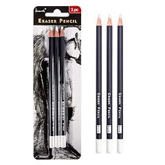 3pc Eraser Set - Fine Detail Eraser for Sketching Charcoal Drawings Colored Pencils