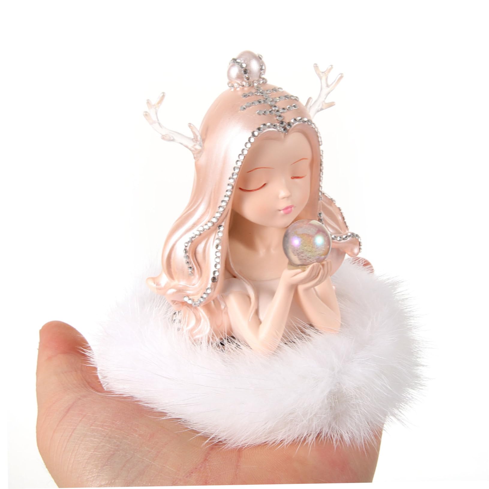 PRETYZOOM Aromatherapie Auto Ornament mit Passendem Sockel Engel aus Kunstharz und Faser für Innenraum Dekoration mit Angenehmem Duft