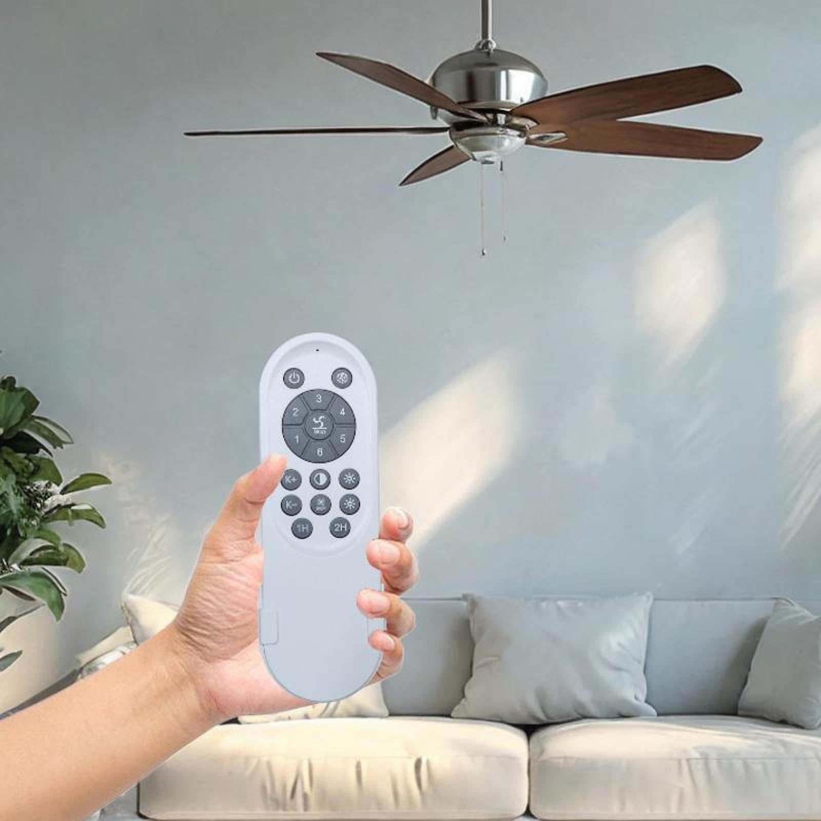 Télécommande de Remplacement pour Ventilateur de Plafond avec Fonction de Gradation, Récepteur de Contrôleur de Ventilateur Multifonction, Réglage Vitesse,Universelle pour Ventilateur Plafond
