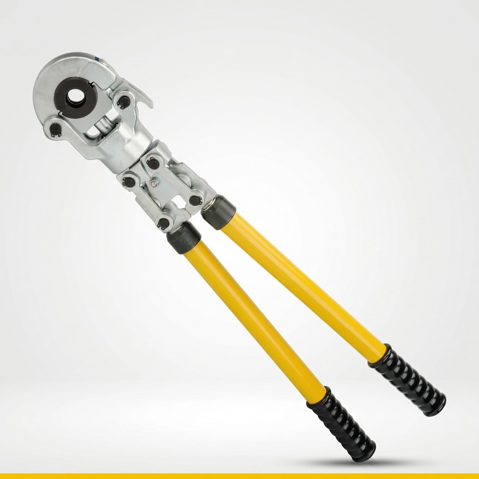 Pinza Crimpatrice a Cricchetto Ergonomica Pressatrice con Testa Girevole Professionale Pressatrice Manuale per Installatori, Manutenzione Domestica