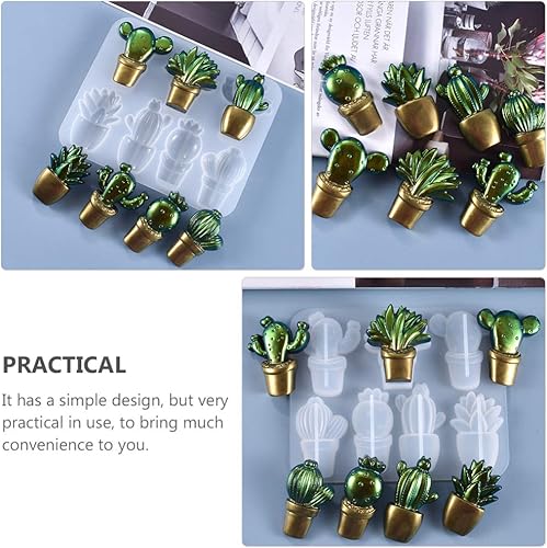 Miniatura 4 de Molde de cactus para decoración de cactus, molde de resina para manualidades, molde de adorno para cactus, molde de jabón hecho a mano, molde de