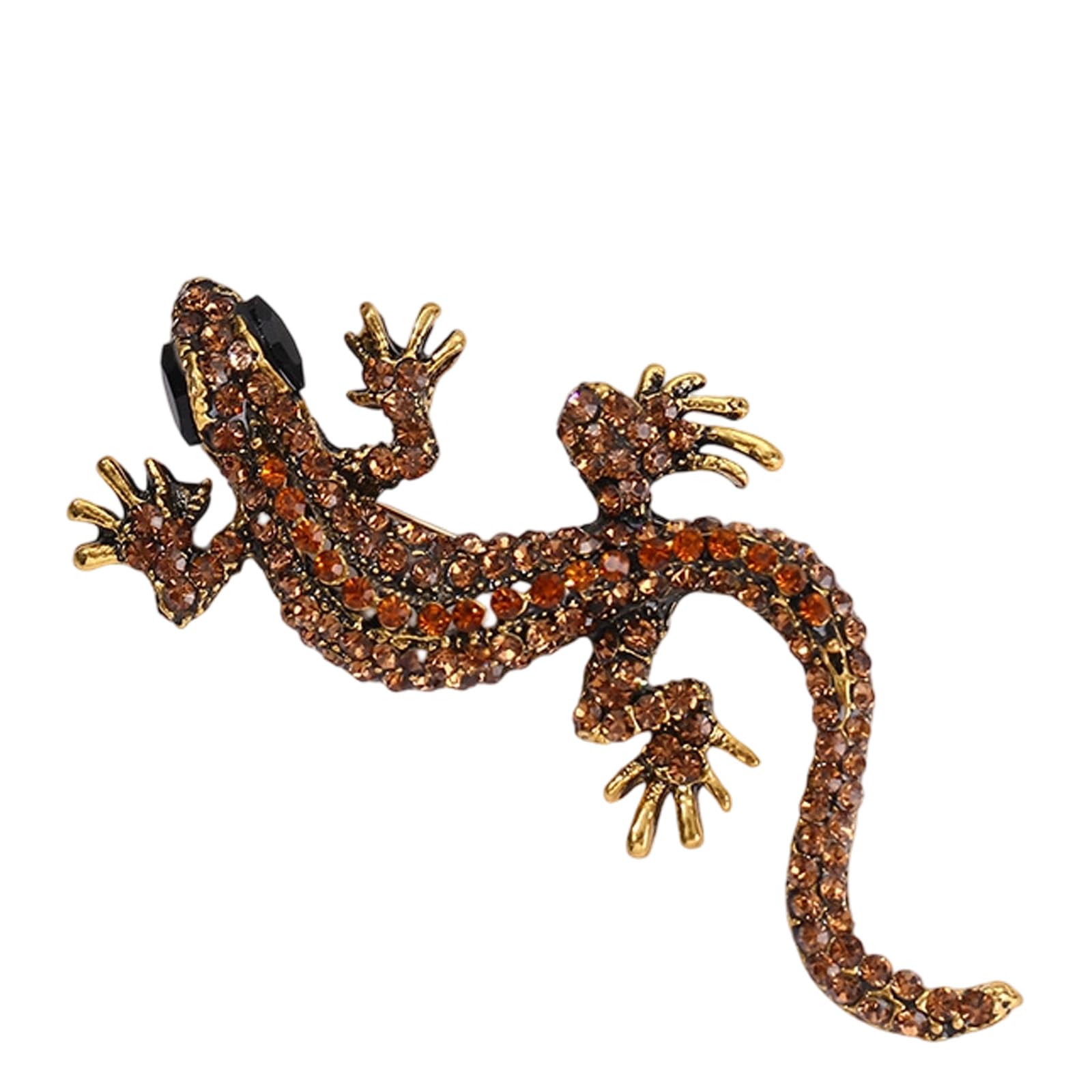 Maxtonser Vintage Lizards Brooch Retro Reptiles Pin For Men And Women Sturdy Alloy Jewelry Creative Animal Design For Casual Forma