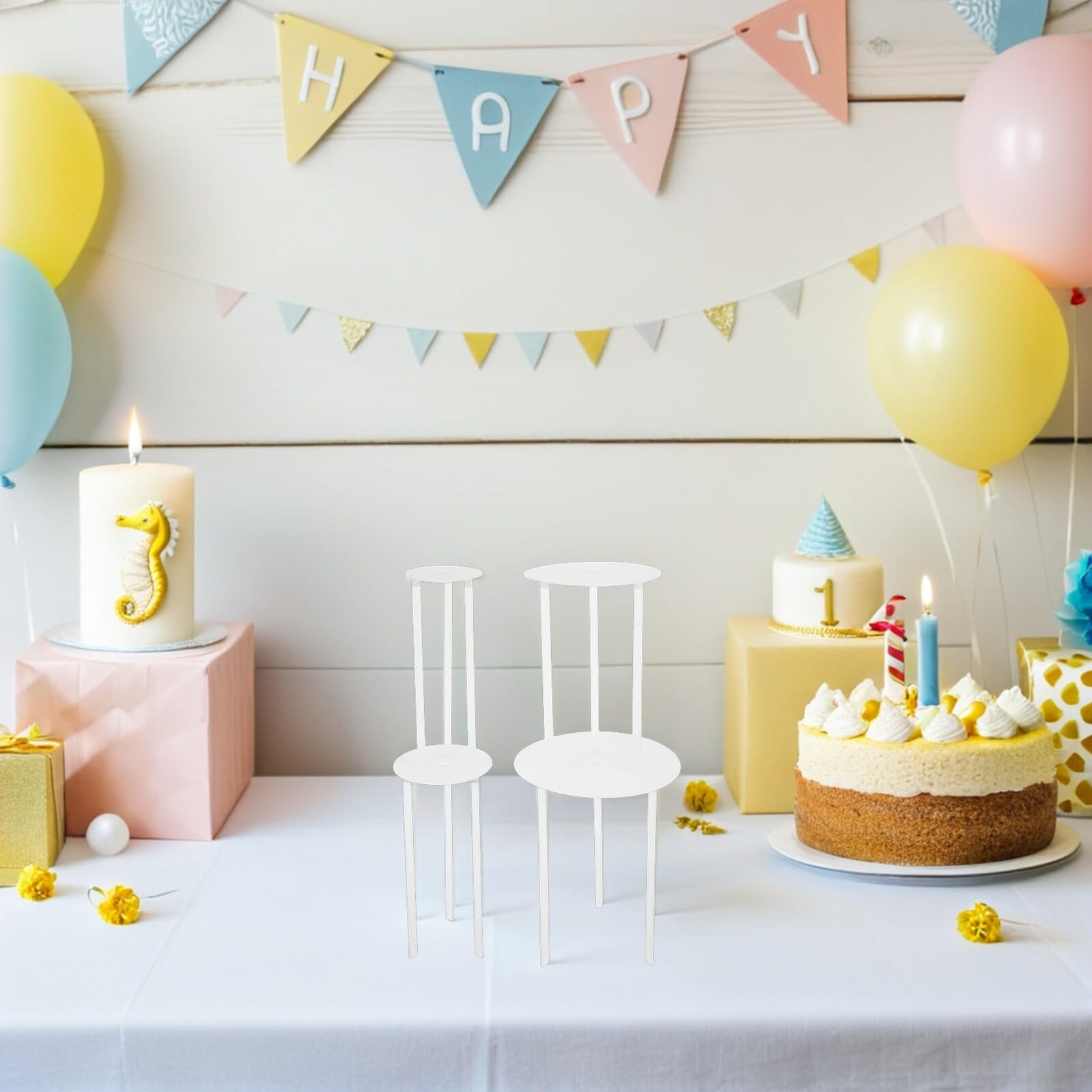 12pezzi Supporto Per Torte in Inossidabile Distanziatori Per Torta Impilamento Per Costruzione Dolci Separatore Per Torte Sottotorte