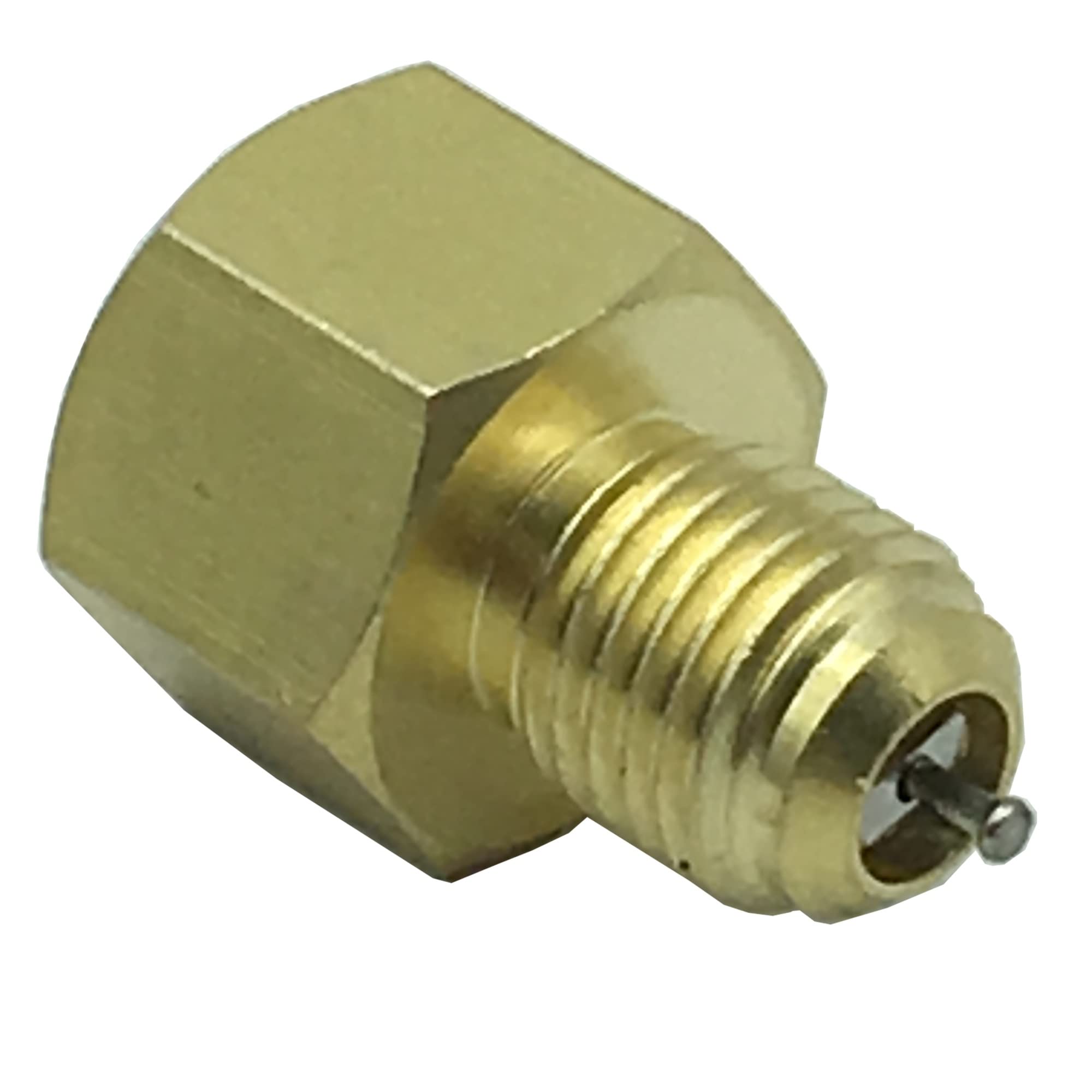 Mini Bomba pequeña 1/4"FSAE X 1/4 MSAE con Schrader reemplaza la válvula de Cierre de rotalock como válvula de Servicio en refrigeración, Aire Acondicionado y Bomba de Calor