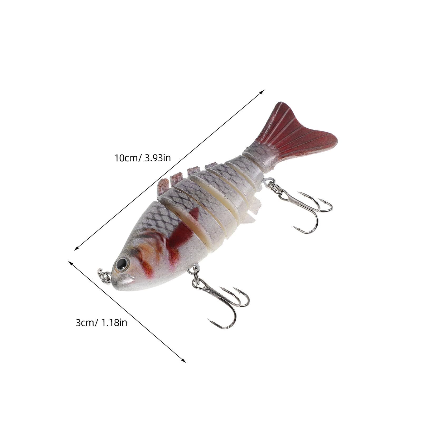 DECHOUS 10 Esche da Pesca Dure Multisezione da 10 Cm in Plastica Robusta, Esche Artificiali Realistiche per Pesca a Spinning in Acqua Dolci e Salate, Kit 10 Pezzi per Trota e Black Bass