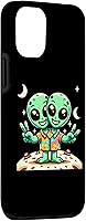 Vista 3 de iPhone 15 Pro Space Peaceful Alien Case