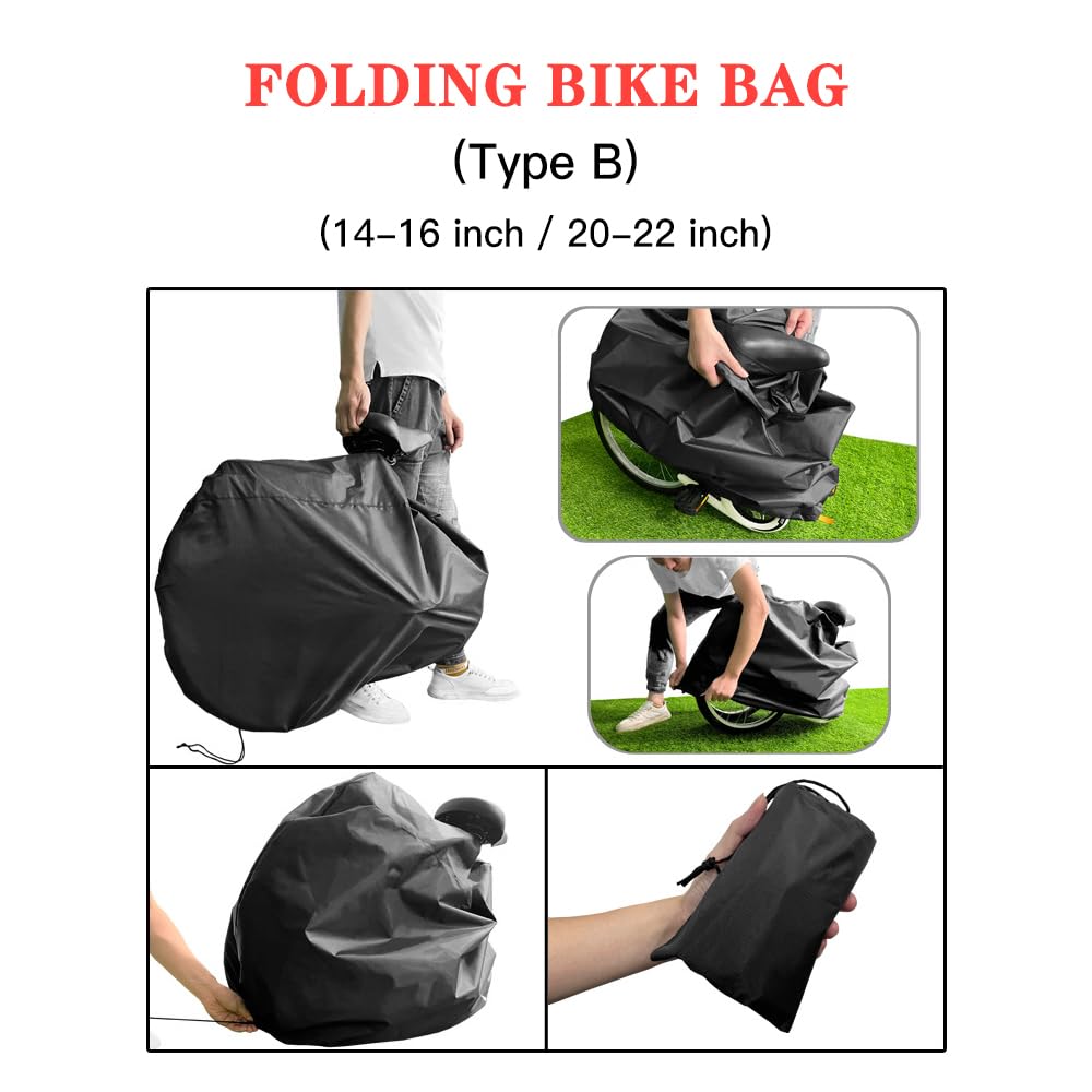 Sac De Transport Kavolet Pour Vélo Pliant 20-22 Pouces – Léger, étanche Et Hyper Pratique Pour Le Train Ou La Voiture