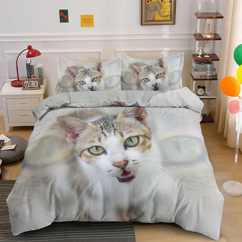 Housse de couette 240x260 chaton pour une chambre d'adulte cocooning et chaleureuse
