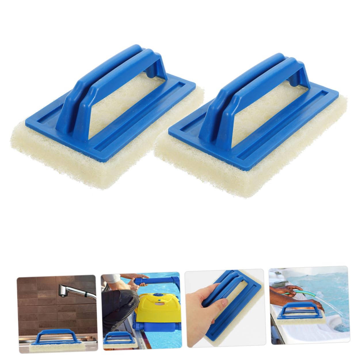 Alipis 2piezas Cepillo De Baño Mango Esponjas De Limpieza Estropajo Para Bañeras y Azulejos Cepillo De Esponja Para Ducha Para Limpieza De Azulejos Baño y Cocina
