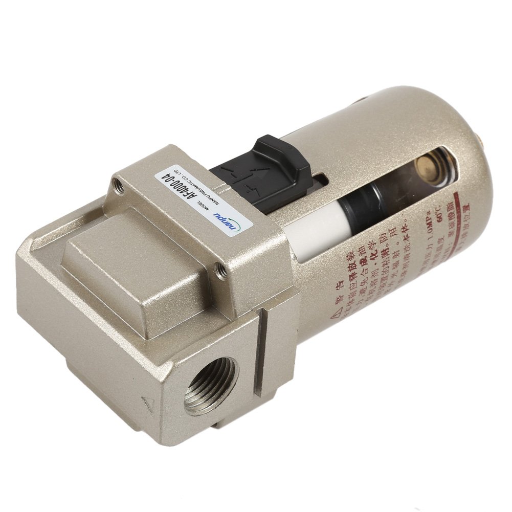 Fdit Filtre à air comprimé 1/2 '' Compresseur Séparateur d'humidité Trap Nettoyant Filtre à air Accessoires Compresseur Extraction d'Impureté Protection Equipement d'air Comprimé 170 * 70 * 68 mm