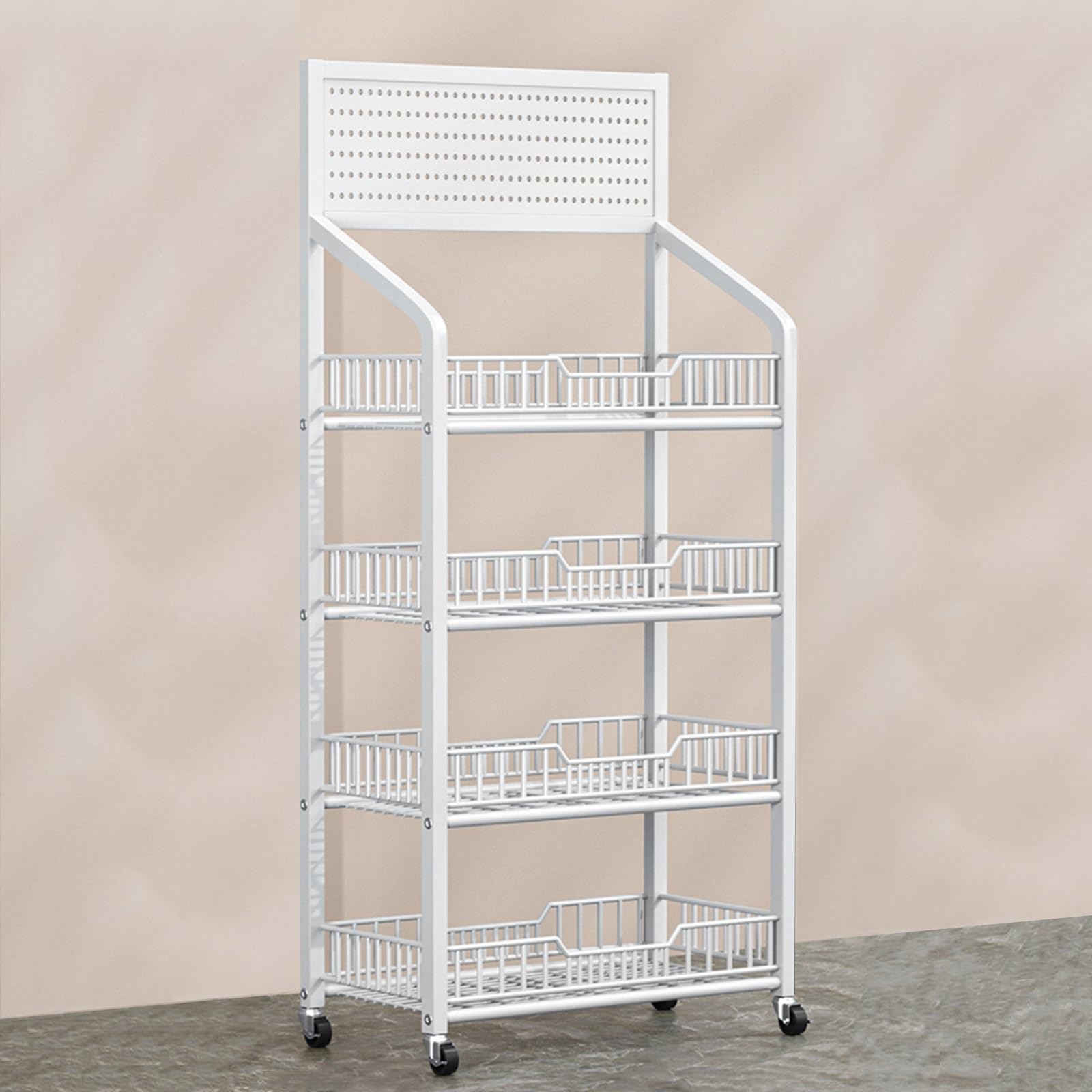 Étagère de supermarché mobile pour rangement snacks et pharmacie