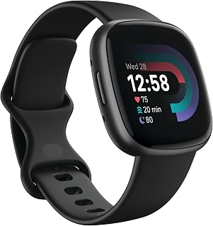 Fitbit Versa 4 Fitness Smartwatch: GPS, Daily Readiness Score, 24/7 Heart Rate, 40+ Exercise Modes, Sleep Tracking - Black/Graphite