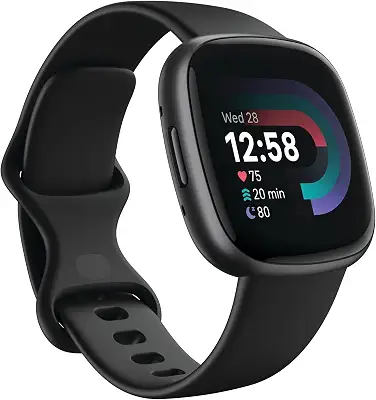 Google Fitbit Versa 4 Fitness Smartwatch, 24/7 Heart Rate - Black/Graphite