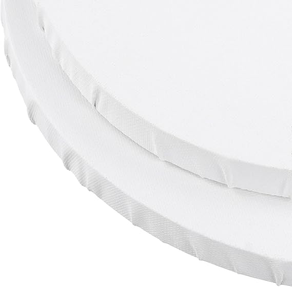 12 PCS 3 Sizes Frame Round Canvas, 20, 25, 30cm Stretched Round Blank Canvas Set for Oil Painting, Acrylic