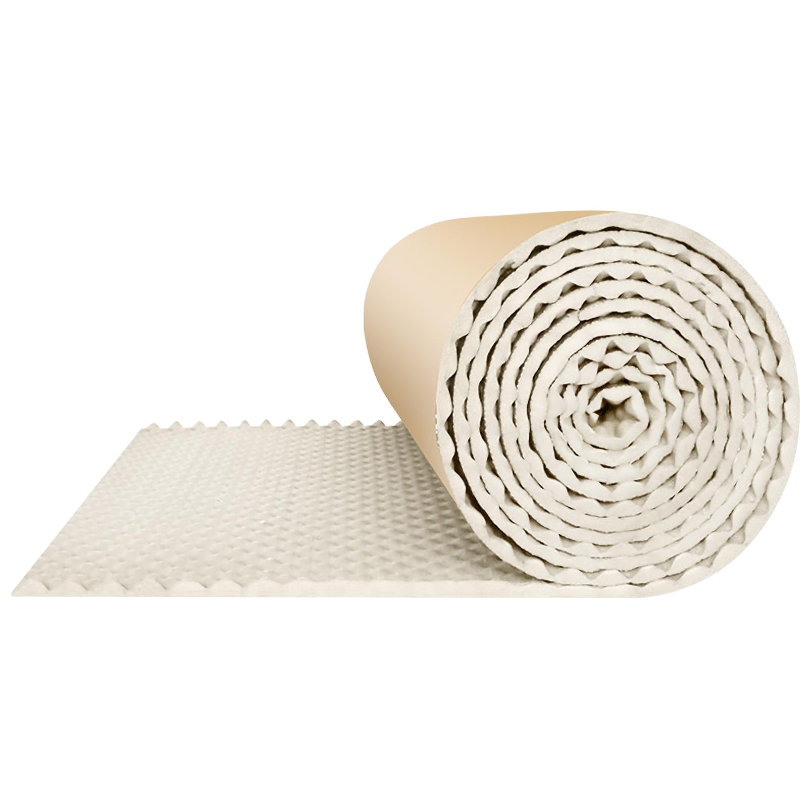Pannelli Fonoassorbenti Rotolo Pannello Fonoassorbente Adesivo per Studi di Registrazione Domestici E Materiali per L'insonorizzazione degli Uffici(Size:1 * 10m,Color:Bianco Sporco)