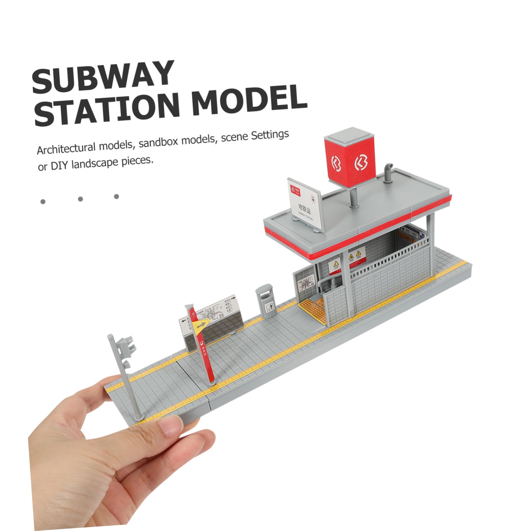 UPKOCH Modelo Plataforma Estación Metro DIY para Niños, Plástico Duradero, Tamaño Compacto, Juguete Educativo, Escenario de Simulación Ferroviaria, Manualidades y Hobby, Uso Familiar,